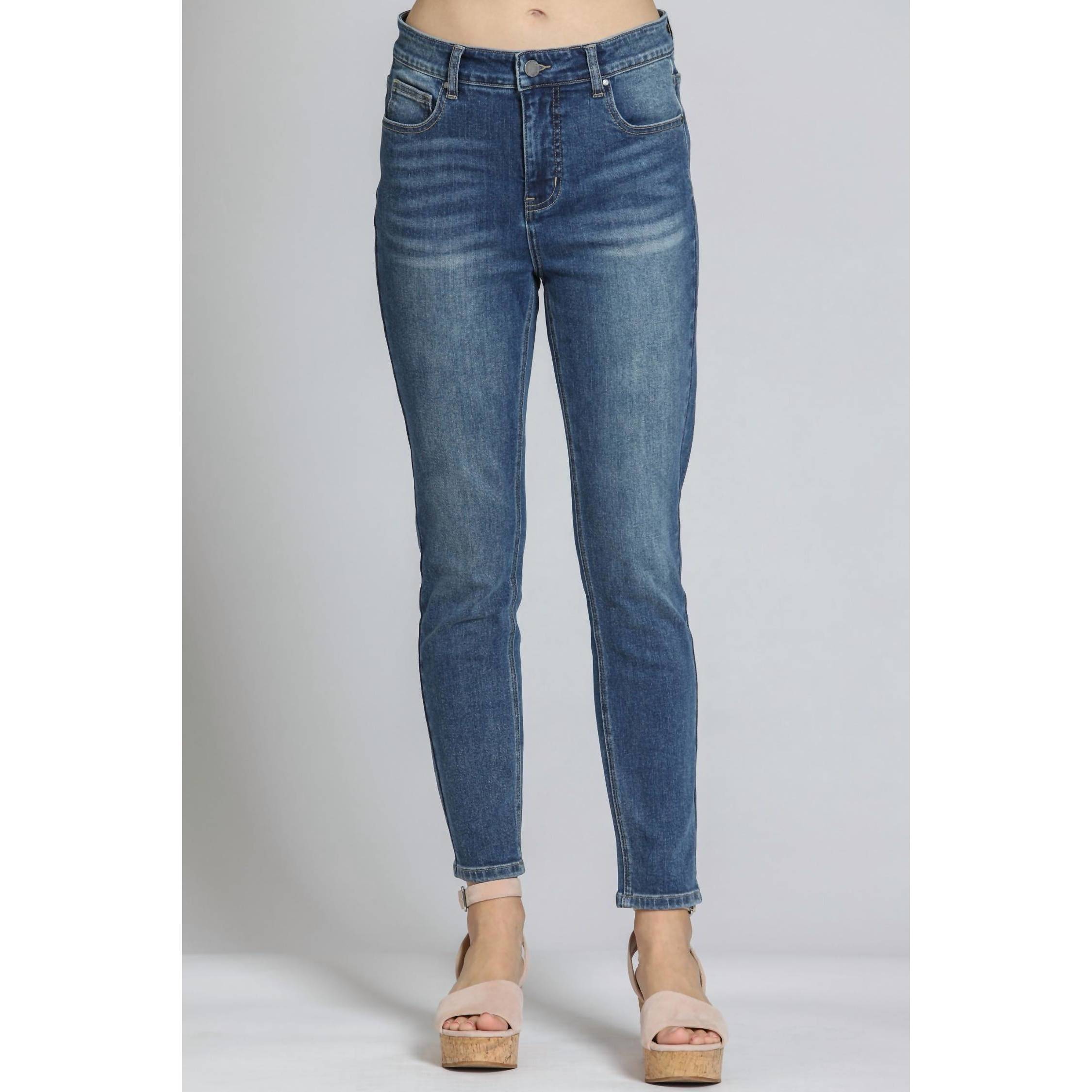 New Apny Bootcut Skinny Jeans In Medium Indigo